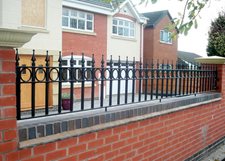 Victorian railings with circle banding